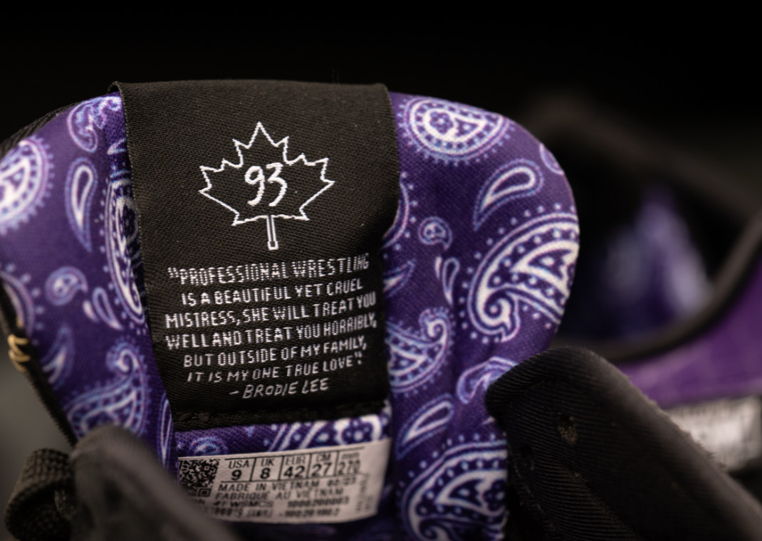 AEW x Reebok Classic Leather Brodie Lee Detail