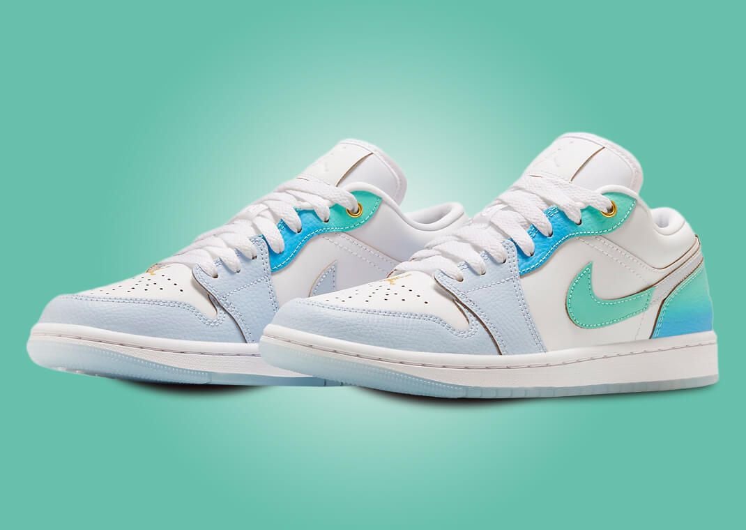 Air Jordan 1 Low SE Emerald Rise Football Grey (W)