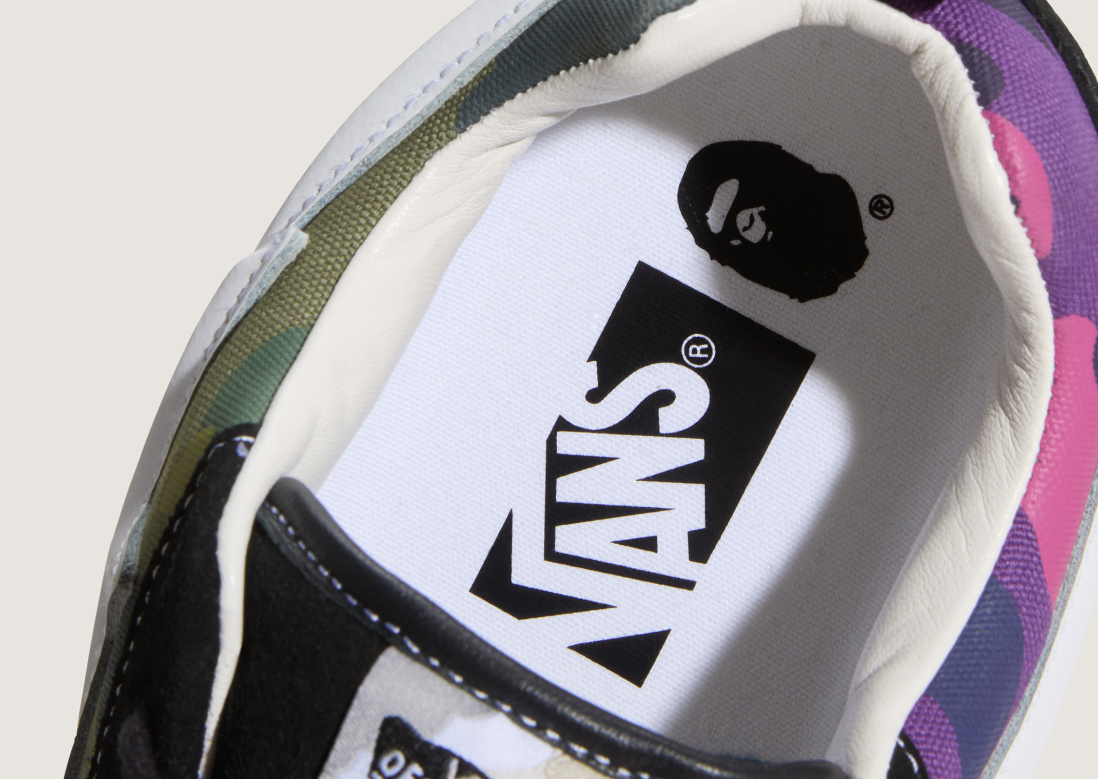 BAPE x Vans Knu Skool Camo Green Insole