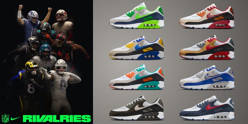 Nike is Launching Eight NFL Team Air Max 90 Colorways