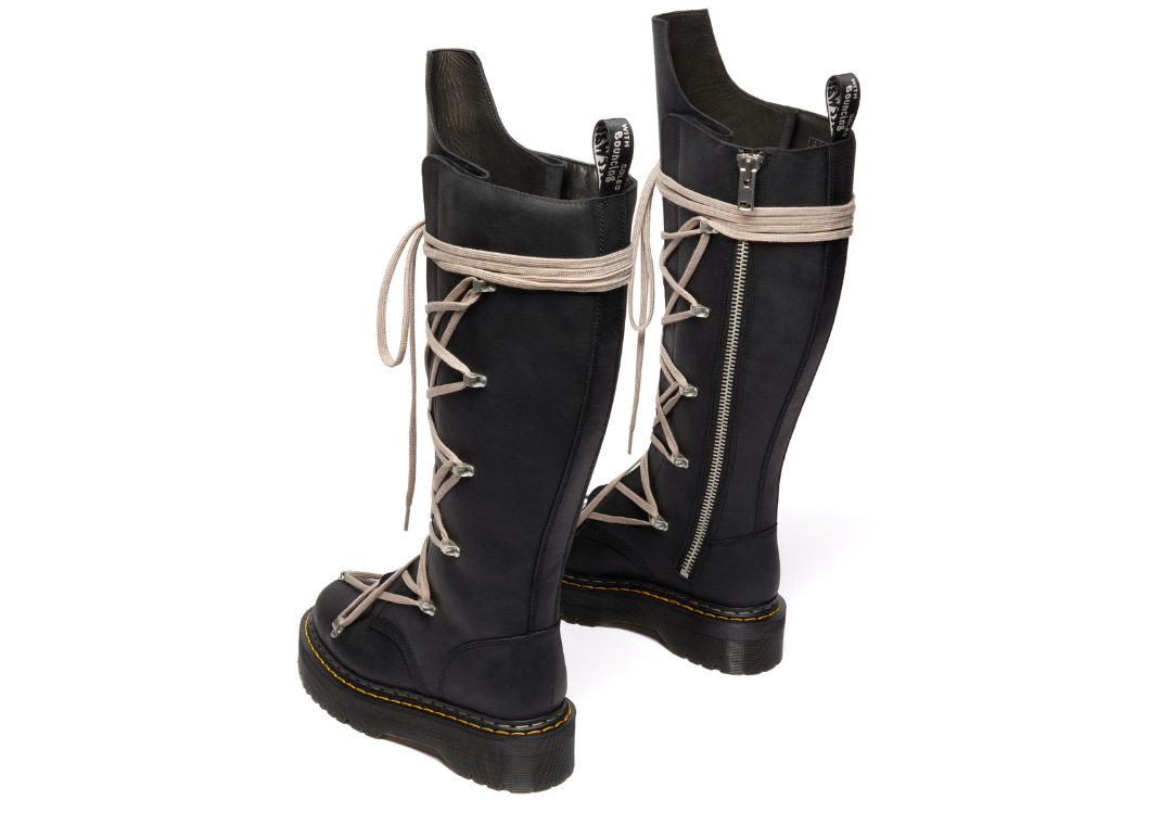 Rick Owens x Dr. Martens 1B60 Pentalace - Back Angle
