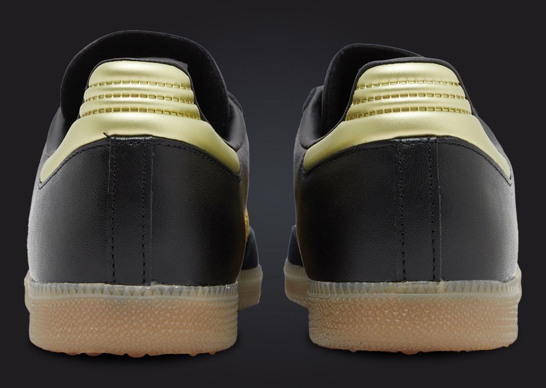 Lionel Messi x adidas Samba Black Gold Heel