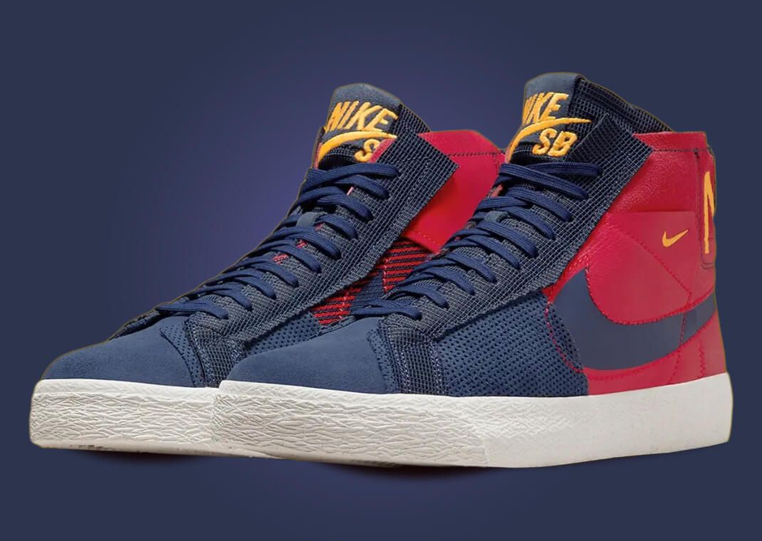 Nike SB Blazer Mid Premium University Red Midnight Navy