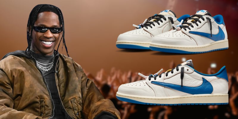 Official Look at Travis Scott's fragment design x Air Jordan 1 Retro Low OG