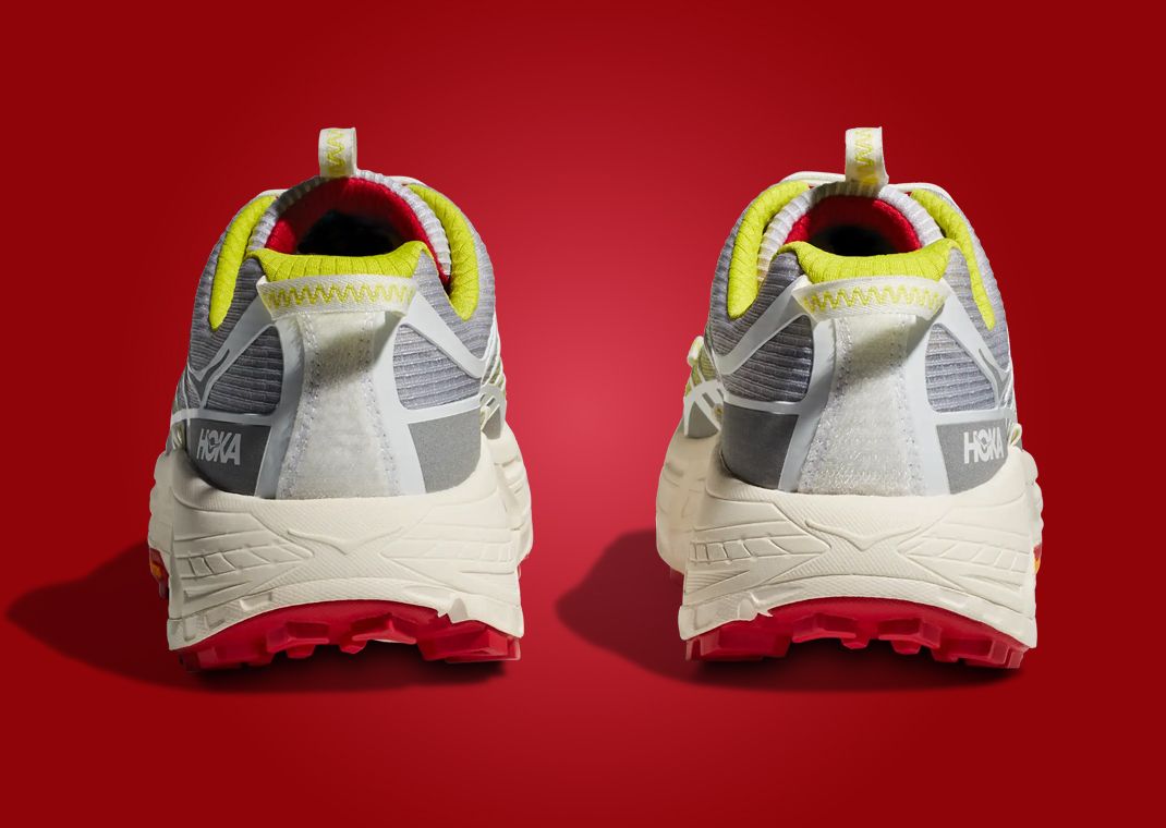 Nicole McLaughlin x Hoka Mafate Three2 White Neon Heel