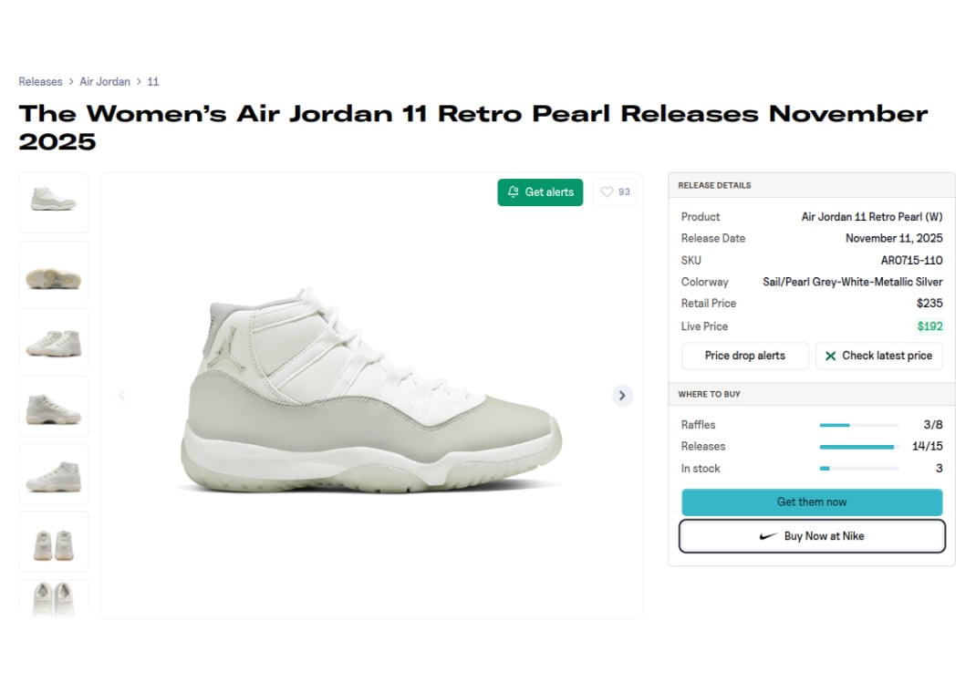 Air Jordan 11 Retro Pearl