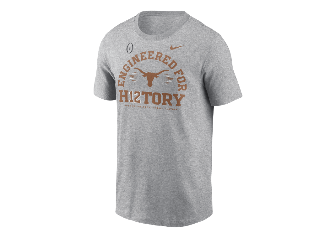 Texas Longhorns 2025 College Football Playoff Bound Engineered For History Men's Nike College T-Shirt