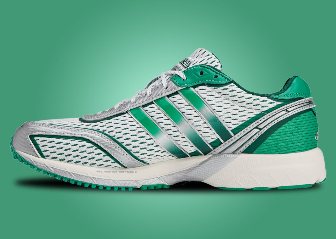 Sporty & Rich x adidas Adizero Adios Cloud White Court Green Medial