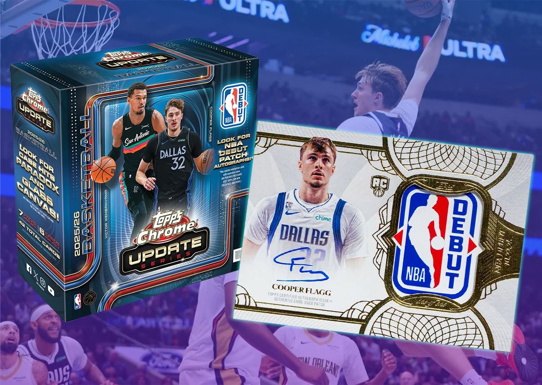 2025-26 Topps Chrome Update Cooper Flagg NBA Debut Patch Autograph Card