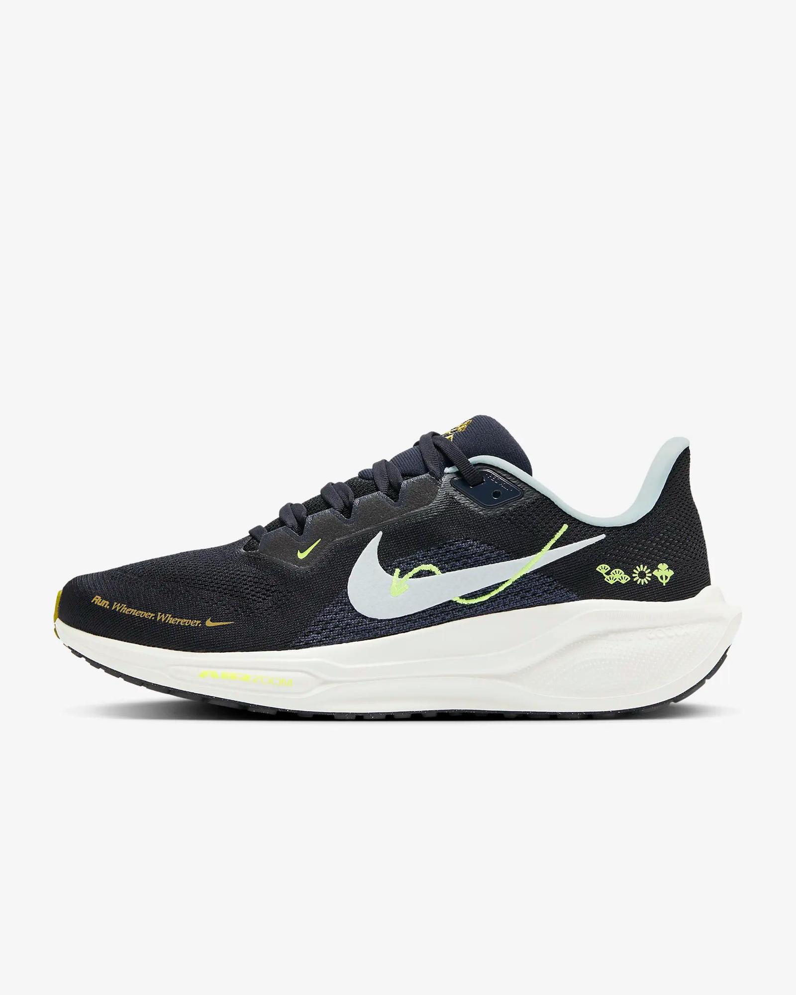 Nike Pegasus 41 in Black/Sail-Volt-Glacier Blue