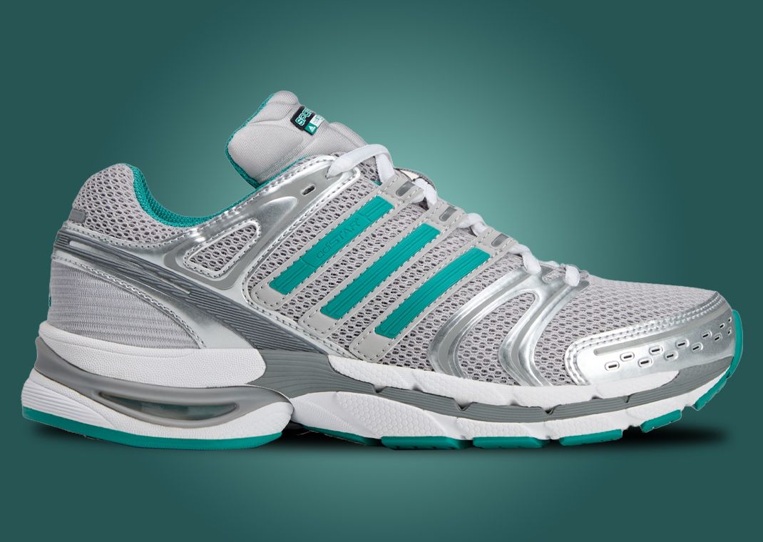 Sporty & Rich x adidas Adistar Control 5 Metallic Silver Green - Medial