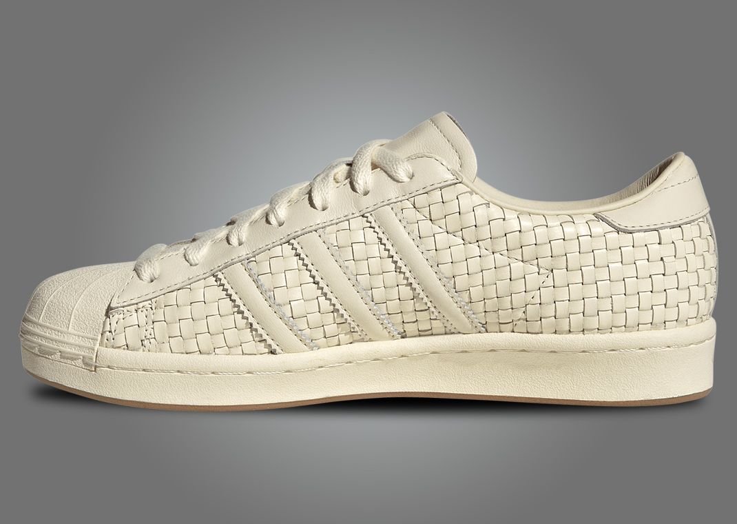 adidas Superstar Vintage Woven Cream White W Medial