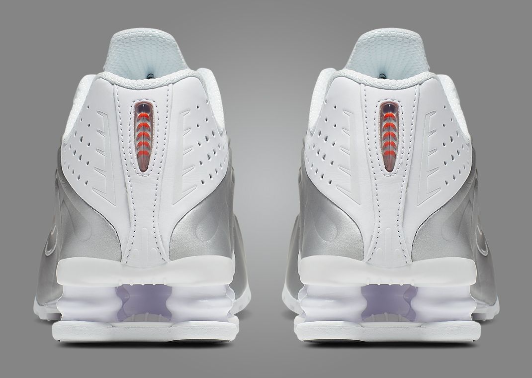 Nike Shox R4 White Metallic Silver (W) Back