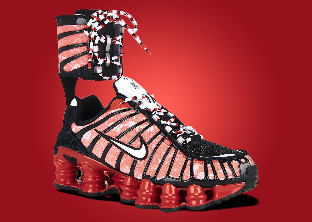 Riccardo Tisci x Nike Shox TL SP Habanero Red (W) Angle
