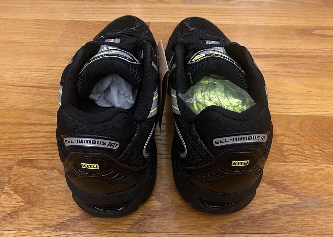 Kith x Asics Gel-Nimbus 10.1 Black Pure Silver Heel