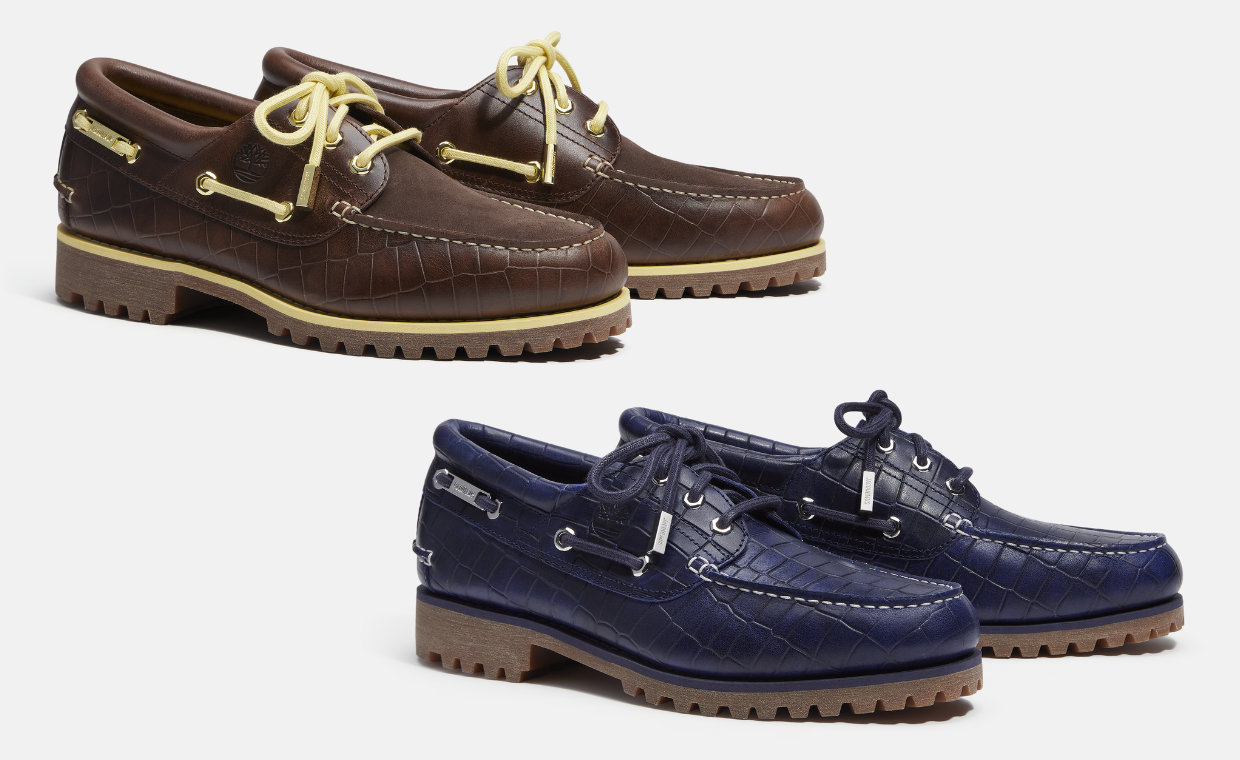 Jacquemus and Timberland Just Dropped Two Colorways of Crocskin Boat Shoes