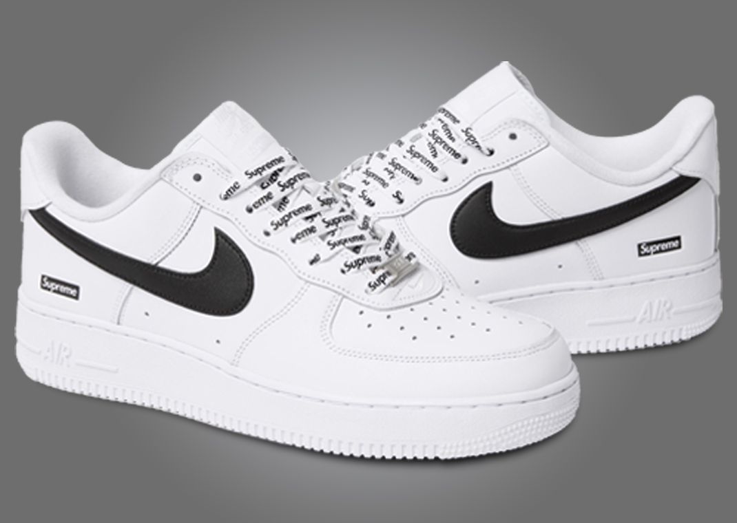 Supreme x Nike Air Force 1 Low White Black