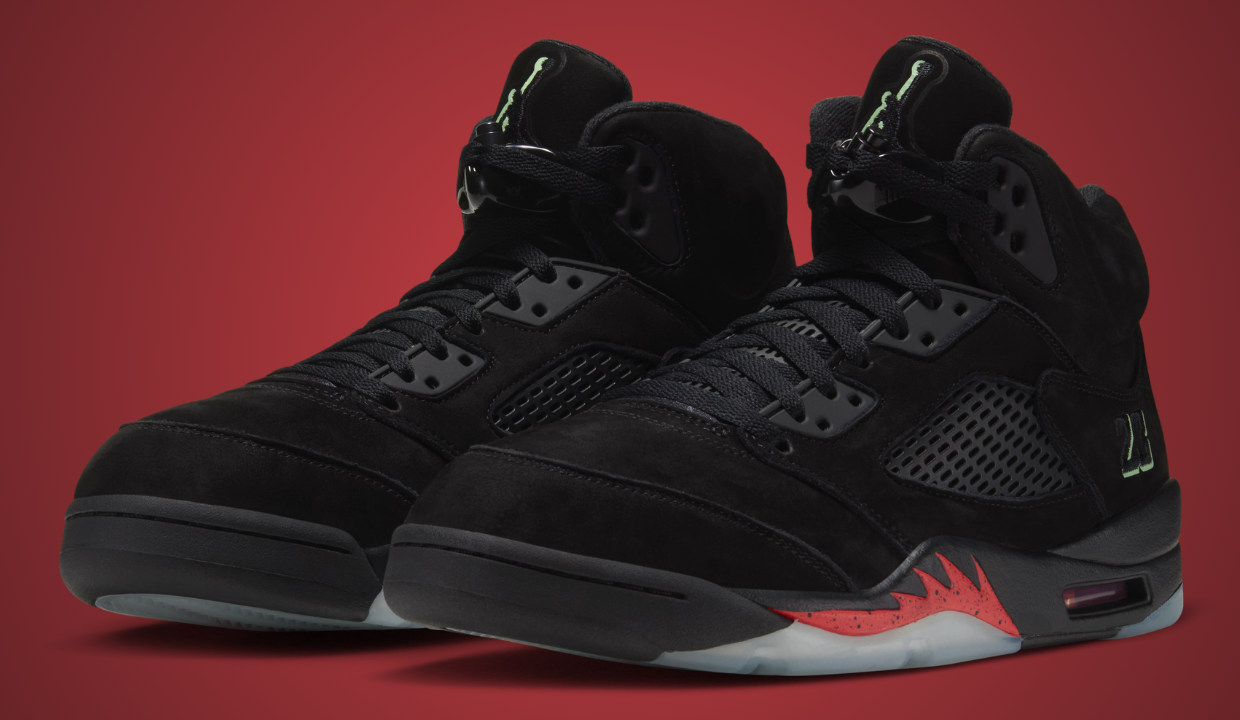 The Halloween Air Jordan 5 Retro is Ready for Fright Night in Black and Slime Green