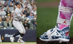 Aaron Judge Saluted his Mom with a Floral Air Jordan 4 Mother’s Day Cleat 