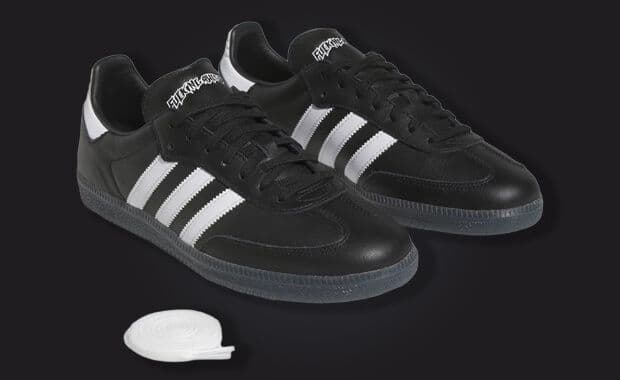 Fucking Awesome x adidas Samba Black White Angle With Lace Set