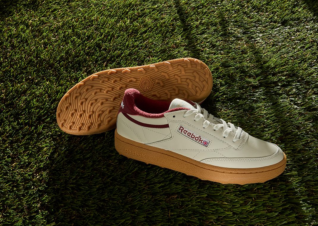 Reebok Club C Golf White Burgundy Gum (W) Angle