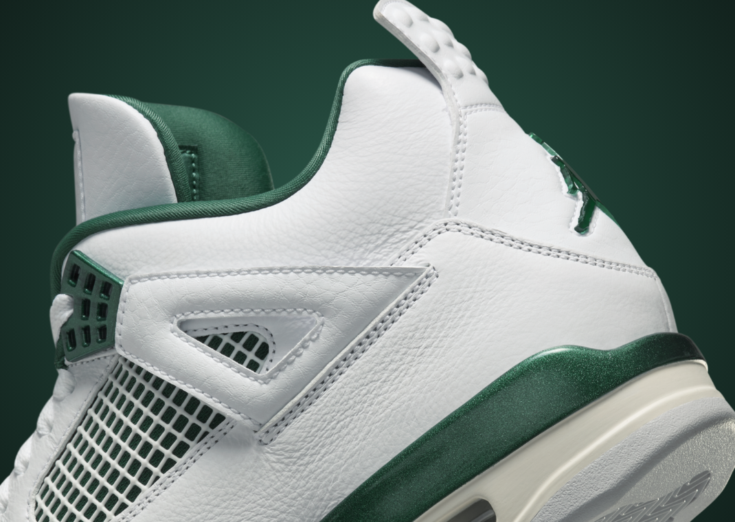 Air Jordan 4 Retro Oxidized Green Heel Detail