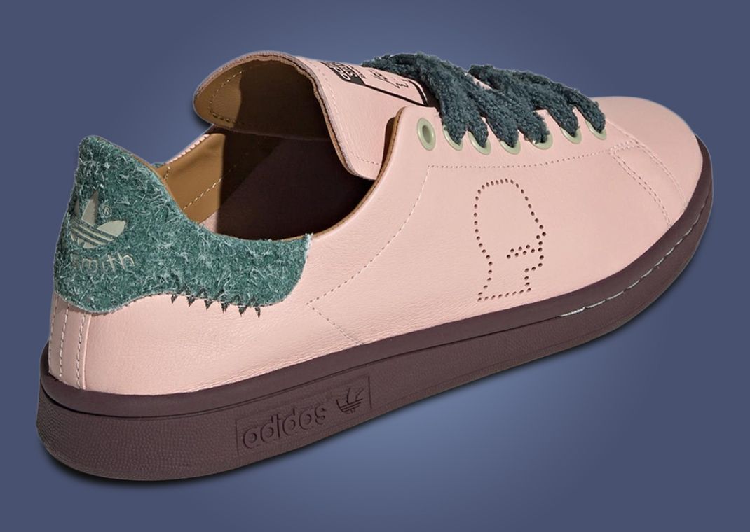 Brain Dead x adidas Stan Smith Vapour Pink Heel Angle