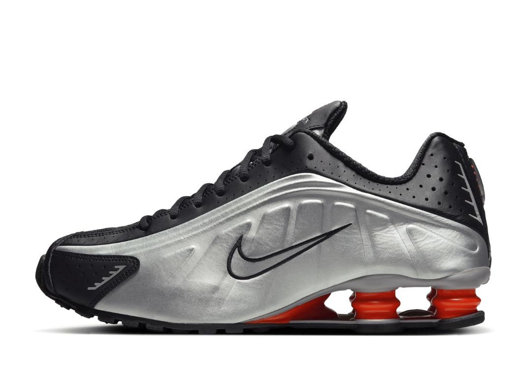 Nike Shox R4 Metallic Silver Black Picante Red