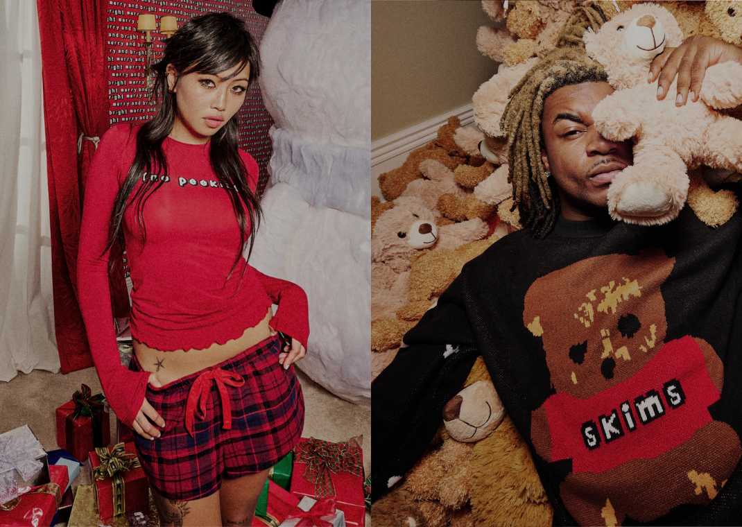 beabadoobee (left) and Destroy Lonely (right) for CPFM x SKIMS