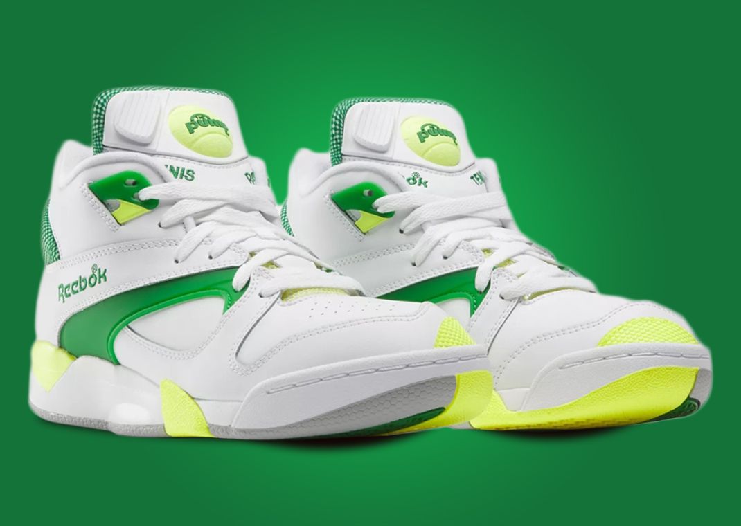 Reebok Court Victory Pump Glen Green Solar Acid Yellow