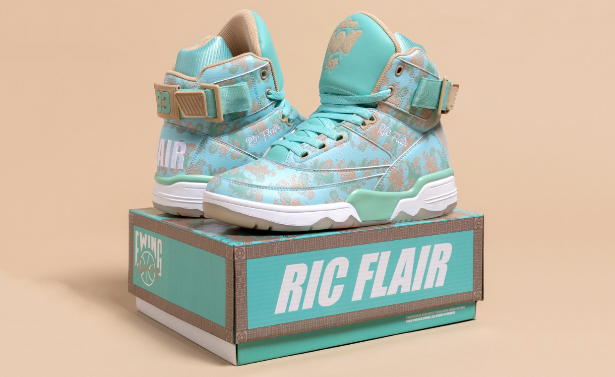 WOO! Ewing Athletics Tags in Ric Flair for a Ewing 33 HI Collab