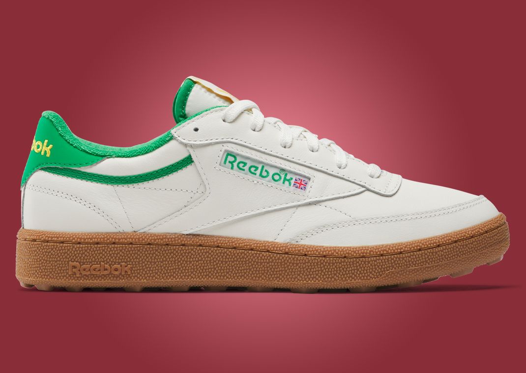 Reebok Club C Golf White Green Gum Lateral