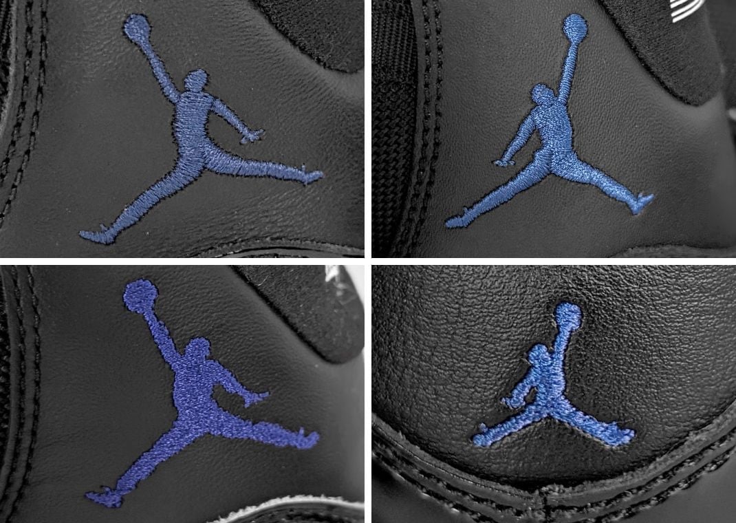 Air Jordan 11 Space Jam Comparison Jumpman Logo