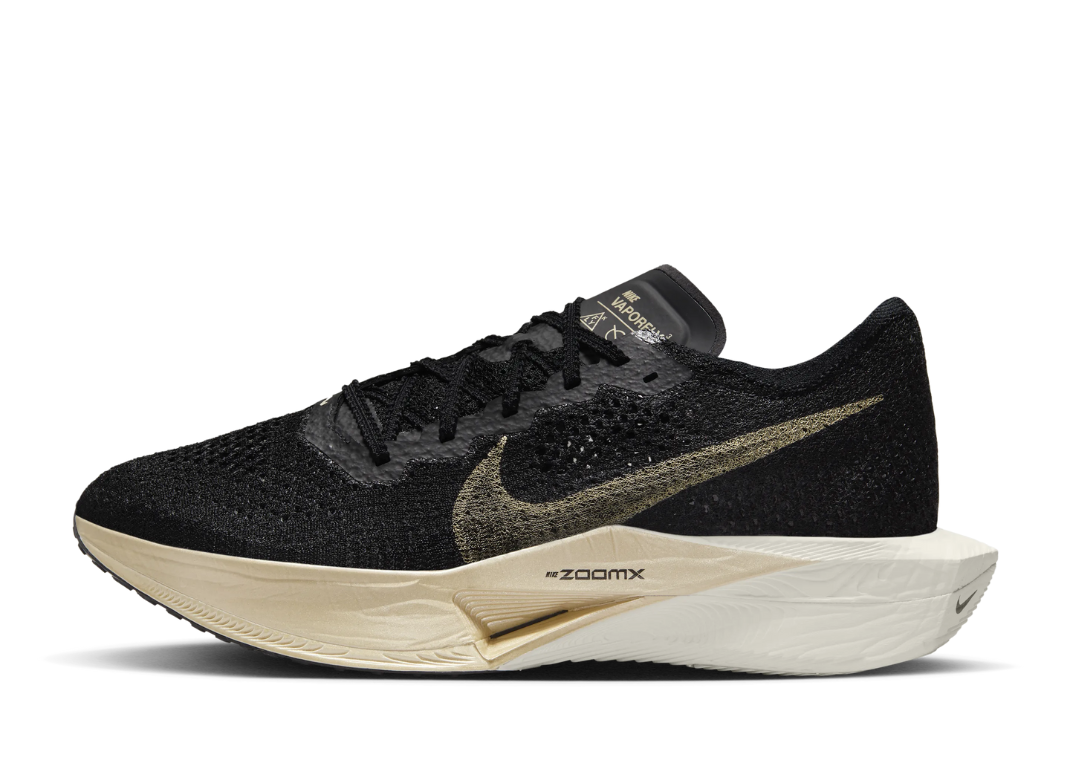 Nike Vaporfly 3 Black Metallic Gold Lateral