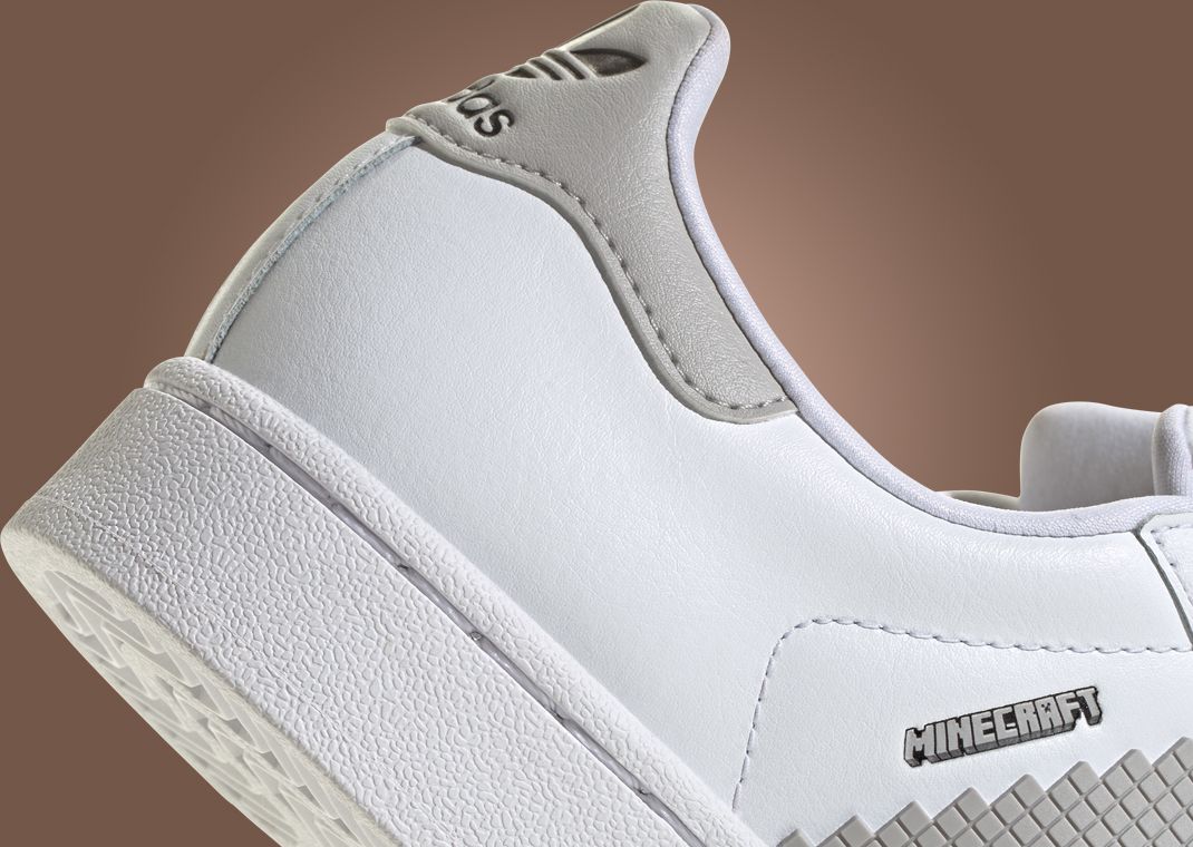 Minecraft x adidas Superstar Skeleton (GS) Heel Detail