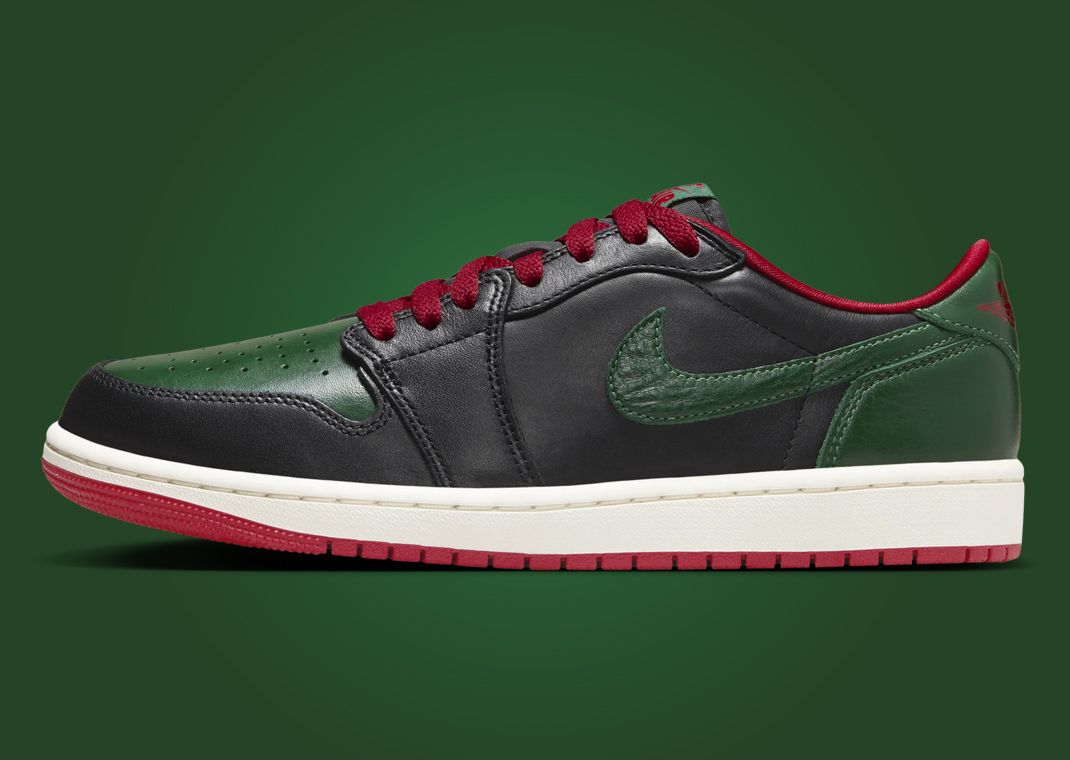 The Air Jordan 1 Retro Low OG Black Gorge Green Releases June 2024