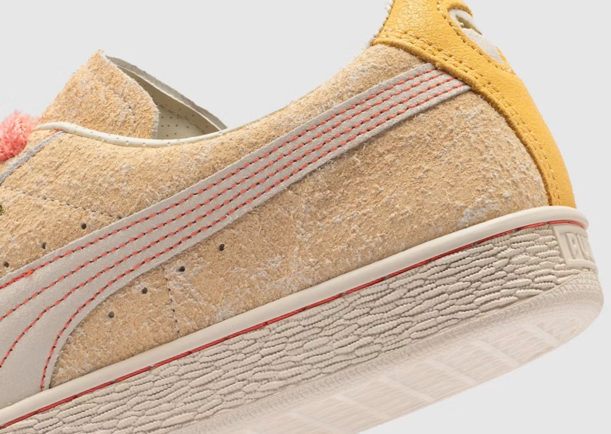 The Whitaker Group x Puma Suede Coda Echo Points Flaxen - Heel Detail