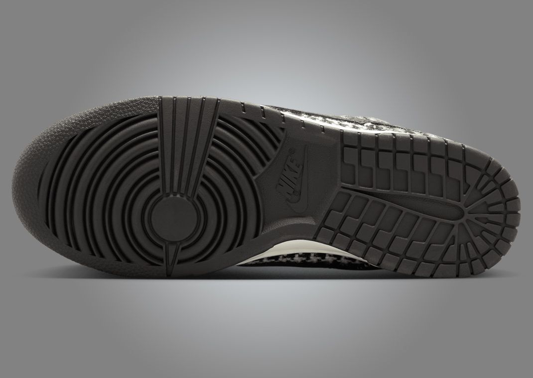Harris Tweed x Nike Dunk Low Black White (W) Outsole