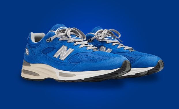 The New Balance 991v2 Made in UK Silver Blue Releases in 2024