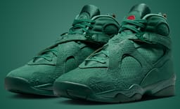 Jordan’s Latest Bin23 Pair Covers the Air Jordan 8 in Fir Green Perforations and Textured Print