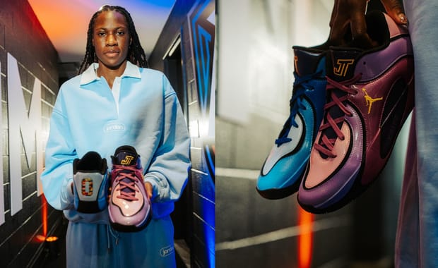 Atlanta Dream Star Rhyne Howard Debuts Asymmetric Purple and Blue Jordan Tatum 4 PE