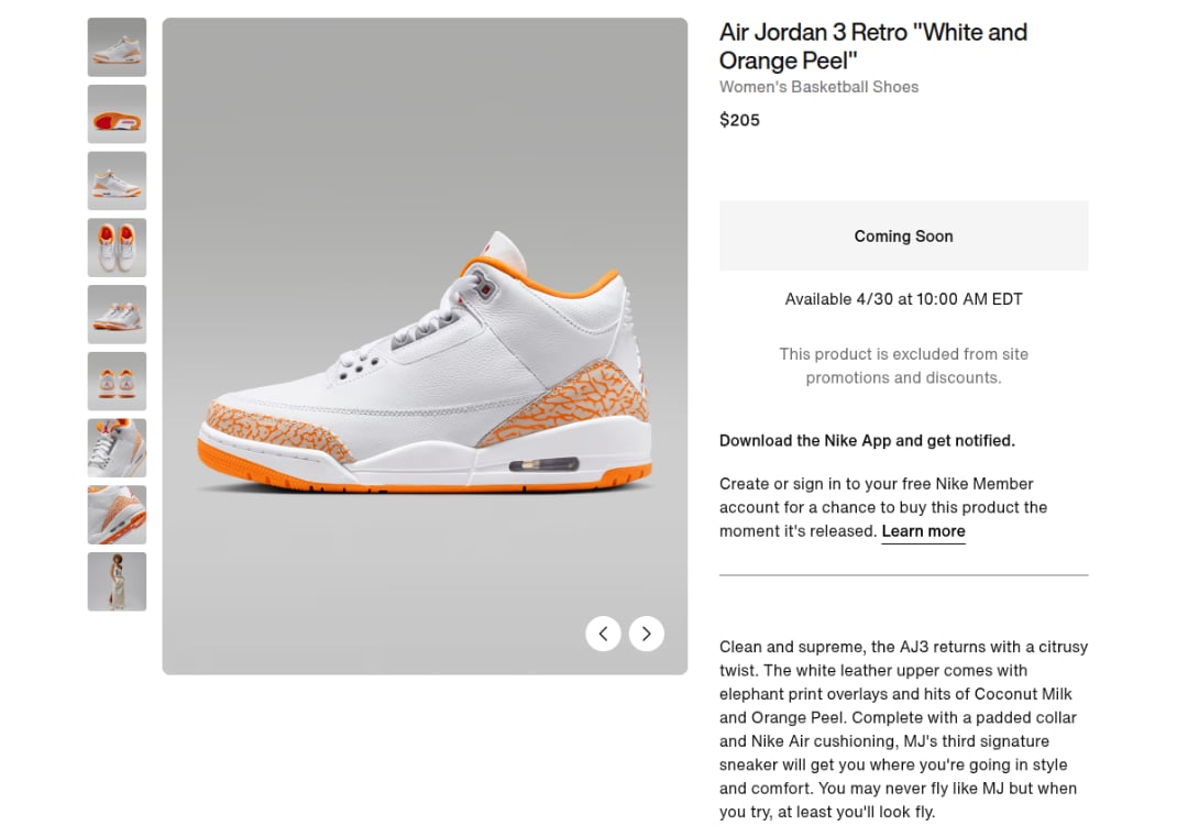 Air Jordan 3 Retro Citrus (W)