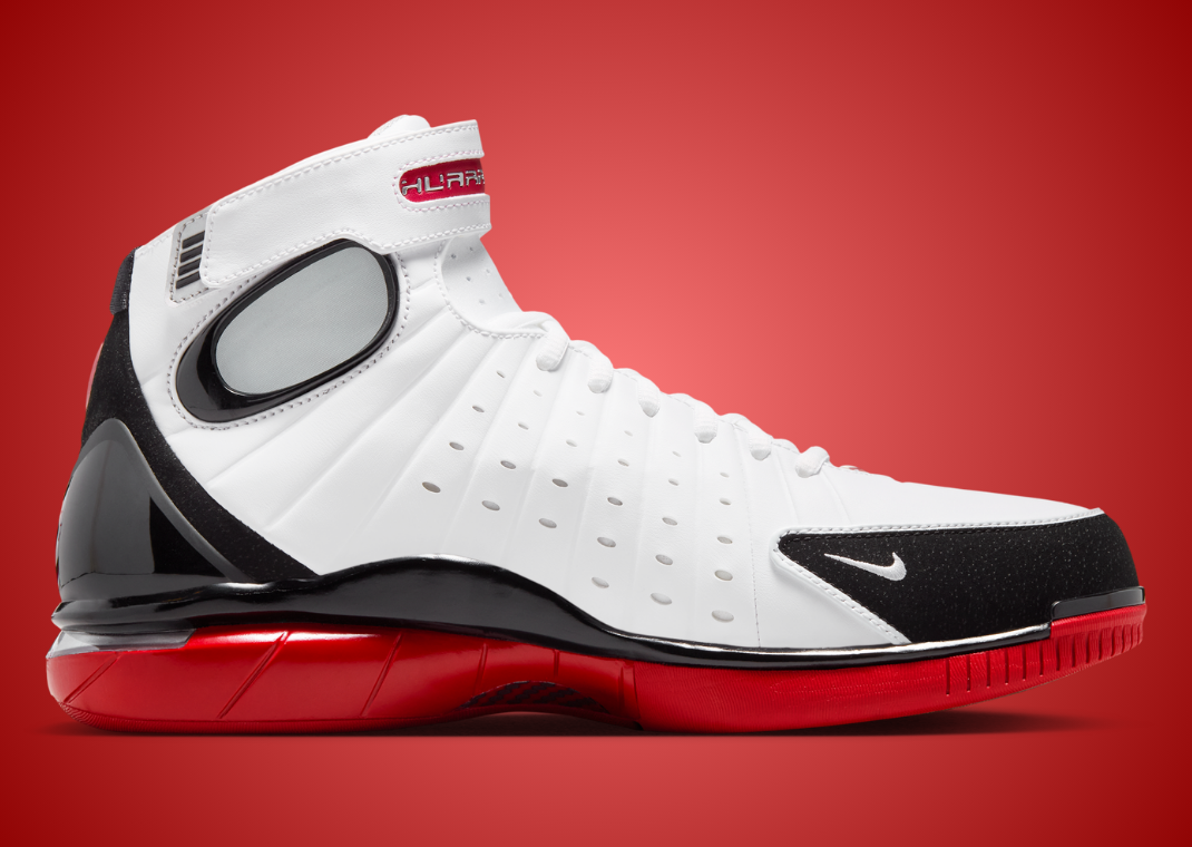 Nike Zoom Flight Huarache 2K4 White Varsity Red - Medial
