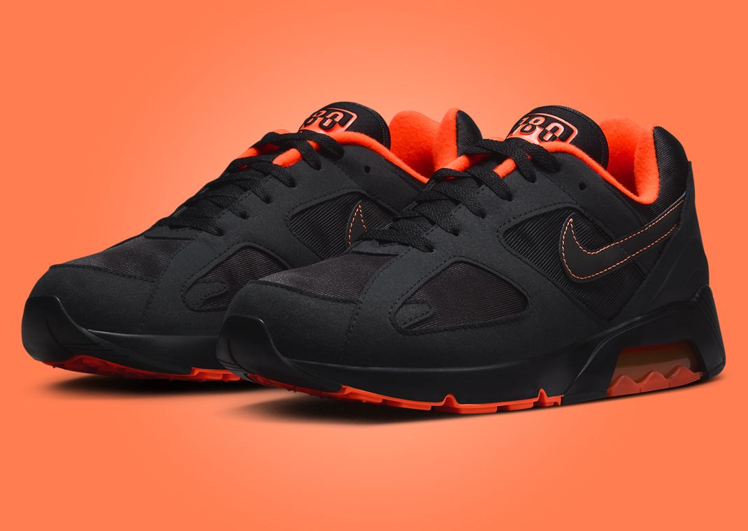 Nike Air 180 Black Hyper Crimson Angle
