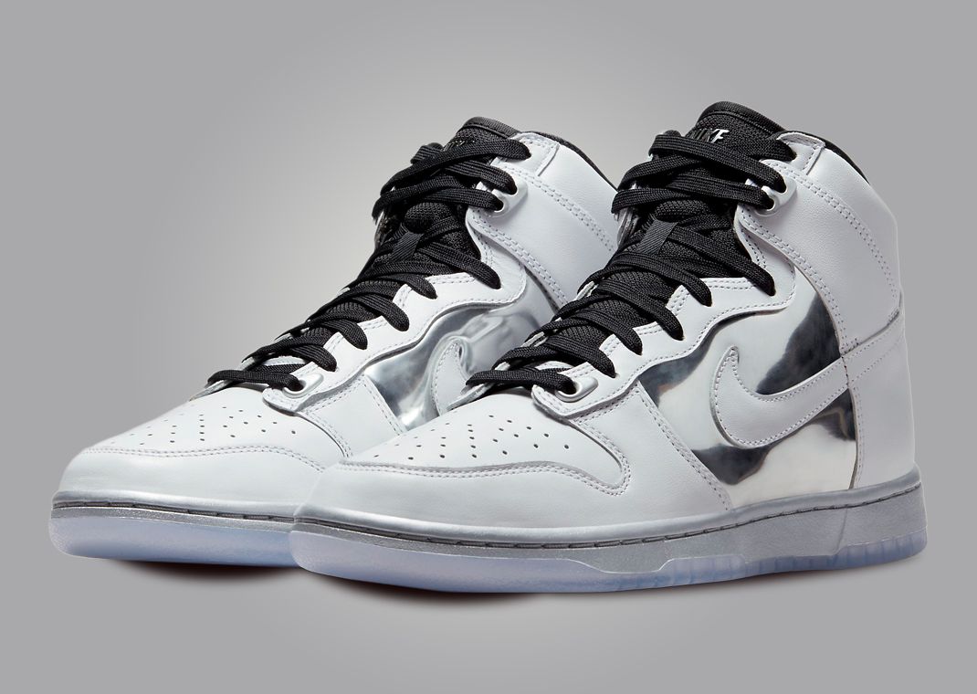 Nike Dunk High SE White Metallic Silver Clear (W)