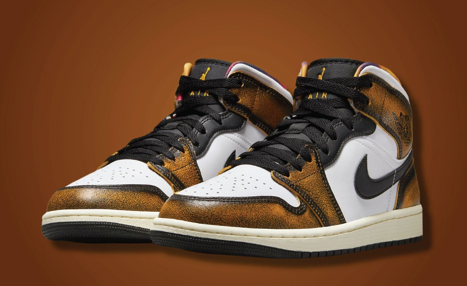 Reveal Taxi Shades On This Air Jordan 1 Mid SE Wear Away