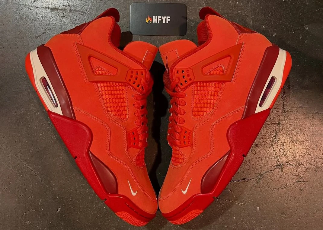 First round sample of the Nigel Sylvester x Air Jordan 4 Brick by Brick
