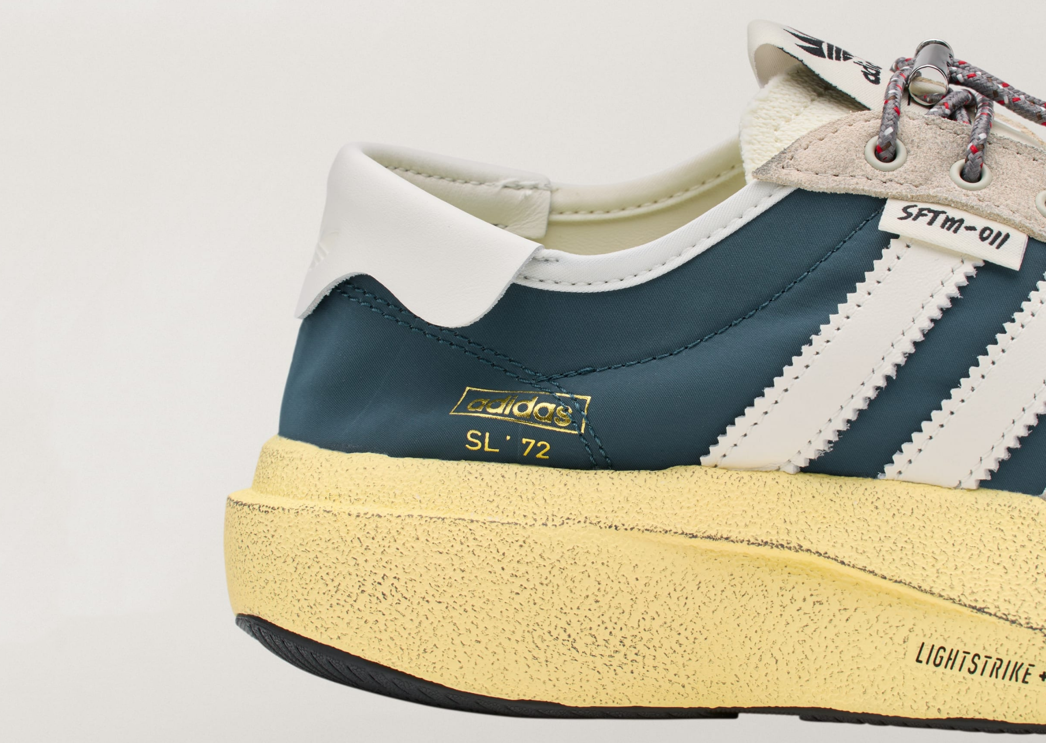 SFTM x adidas SL72 Pro Collegiate Green - Heel Detail