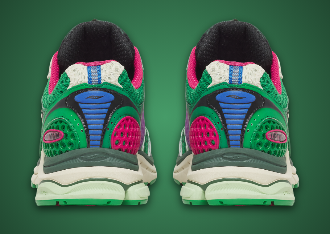 Jae Tips x Saucony ProGrid Triumph 4 Flowers Grow Uptown Sugar Maple Heel