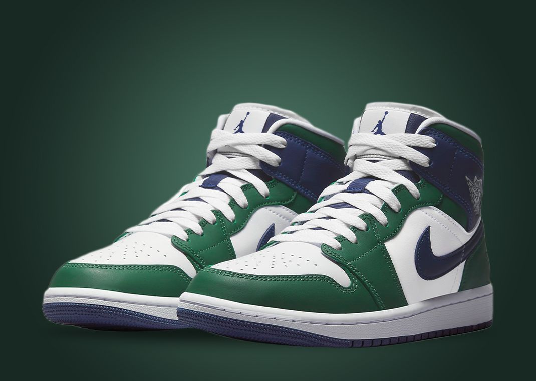 Air Jordan 1 Mid Noble Green Midnight Navy (W)